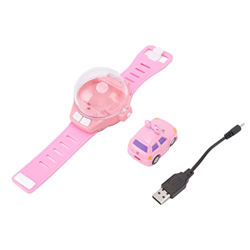 SUNGOOYUE Niedliches Mini-Cartoon-Spielzeug-RC-Automodell mit Uhr, Fernbedienung, USB-Aufladung für ab 3 Jahren (PINK) von SUNGOOYUE