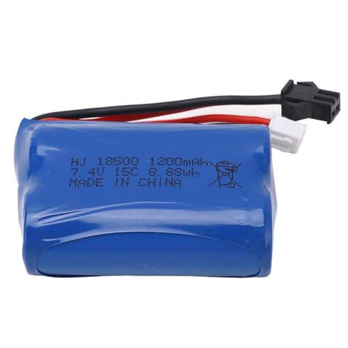 SUNGOOYUE RC Auto LiPo Akku, 7,4V 1200mAh 8,88Wh Ferngesteuerter Auto Lithium Akku mit SM 2P Stecker für RC Raupenwagen von SUNGOOYUE