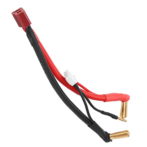 SUNGOOYUE RC-Autokabel, RC-Auto-T-Stecker-Buchse auf 90 ° 4-mm-Bananenstecker-Steckerkabel mit 2-mm-Kopf-RC-Verbindungsleitung für 2S 7,4-V-Lithiumbatterie von SUNGOOYUE