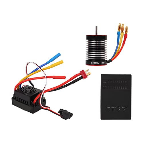 SUNGOOYUE RC Brushless Motor, F540 3300kv Brushless Motor + 60A Wasserdichter Regler + Programmierkarte Combo Kit für 1/10 Fernbedienung Auto von SUNGOOYUE