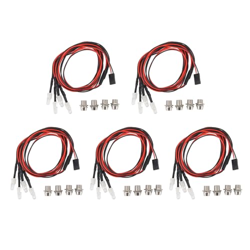 SUNGOOYUE RC Car LED Licht, 5 Stück 5mm Rote Silikon Lichtperlen fürfür Hsp für Redcat für Axial Scx10 für D90 für Hpi RC Car von SUNGOOYUE