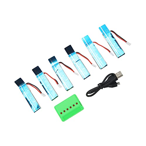 SUNGOOYUE RC Hubschrauber Lithium Batterie mit Ladegerät, 3.7V 520mAh 30C Batterie Hubschrauber Ersatzteile für Wltoys XK K110S Fernbedienung Hubschrauber von SUNGOOYUE