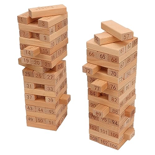 SUNGOOYUE Stapelspiel mit HolzklötzenTumbling-Spiel mit StapelblöckenHolzbausteine, Stapelspiel mit Holzklötzen Tumbling Stack Brettspiel Tumble Tower-SpielStapelspiele von SUNGOOYUE