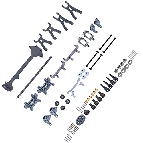 SUNGOOYUE Upgrade Ersatzteilsatz Aluminiumlegierung RC Autozubehör für WLtoys A959 A969 A979 K929 1 18 RC Auto (Gray) von SUNGOOYUE