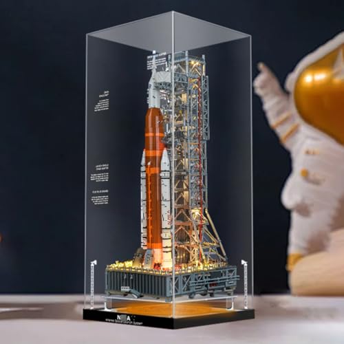 Figuren Display Box für LE-GO für 10341 für Artemtis Space Lau-nch System Acryl staubdicht transparent Custom Vitrine (kein Modell) (einteilig (kein Patchwork)C) von SUNHON