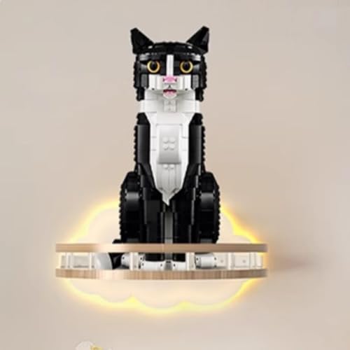 Figuren Display Box für LE-GO für 21349 Tuxeddo Cat Acryl staubdicht transparent Custom Vitrine (kein Modell) (A) von SUNHON