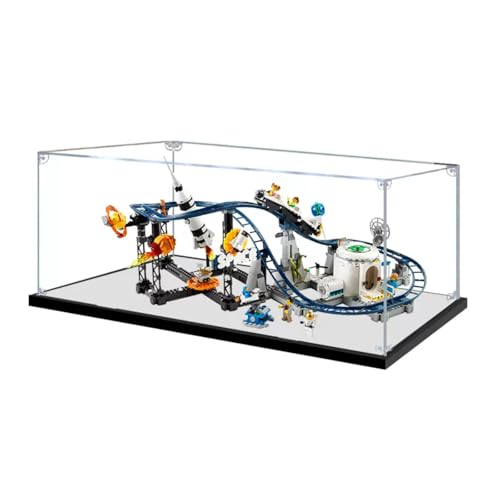 Figuren-Displaybox für LE-GO für 31142 für Spa-ce Rolller Coasster Acryl staubdicht transparent Custom Display Case (kein Modell) (Spiegel + 3 mm) von SUNHON