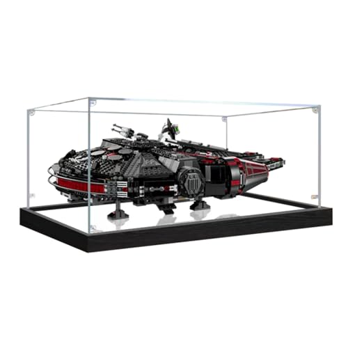 Figuren-Displaybox für LE-GO für 75389 Millenniium Fa-lcon Acryl, staubdicht, transparent, benutzerdefinierte Vitrine (kein Modell) (Spiegel + 2 mm) von SUNHON