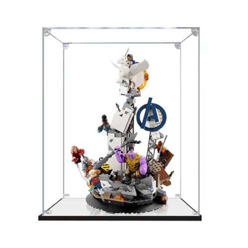 Figuren-Displaybox für LE-GO für 76266 Endga-me Fiinal Battle Acryl, staubdicht, transparent, benutzerdefinierte Vitrine (kein Modell) (Spiegel + 2 mm) von SUNHON