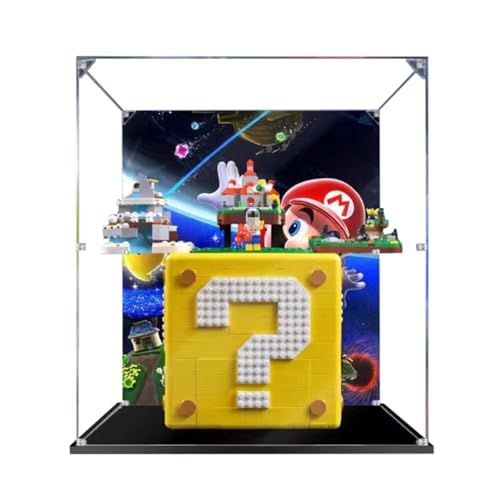 Figures Display Box for LE-GO for 71395 Super Mariio Questiion Marrk Block Acrylic Dustproof Transparent Custom Display Case (No Model) (background C) von SUNHON