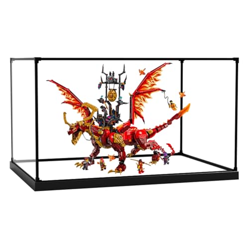 Figures Display Box for LE-GO for 71822 Sourcce Dragon of Motiion Acrylic Dustproof Transparent Custom Display Case (No Model) (One-piece (no patchwork)) von SUNHON