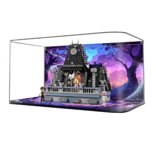 Figures Display Box for LE-GO for 76781 Wednessday Addaams Acrylic Dustproof Transparent Custom Display Case (No Model) (One Piece (No Patchwork)) von SUNHON