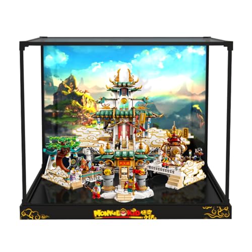 Figures Display Box for LE-GO for 80039 Heavenlly Kingdooms Acrylic Dustproof Transparent Custom Display Case (No Model) (One-piece (no patchwork)B) von SUNHON