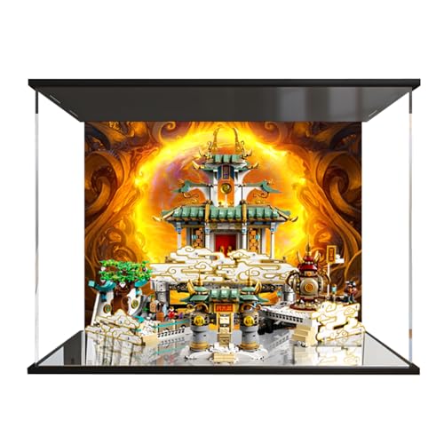 Figures Display Box for LE-GO for 80039 Heavenlly Kingdooms Acrylic Dustproof Transparent Custom Display Case (No Model) (background C) von SUNHON