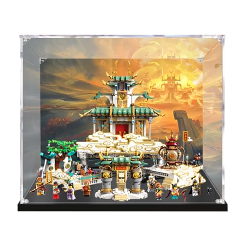 Figures Display Box for LE-GO for 80039 Heavenlly Kingdooms Acrylic Dustproof Transparent Custom Display Case (No Model) (background D) von SUNHON