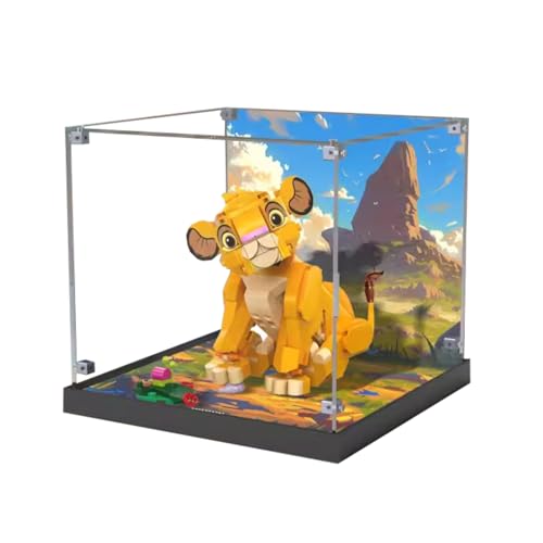 Figures Display Box for Lego for 43243 for The Liokn Kin-g Cub Acrylic Dustproof Transparent Custom Display Case (No Model) (Bacckground A) von SUNHON