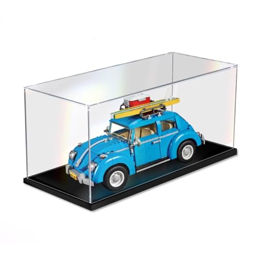 Figures Display Box für LE-GO für 10252 für V-W Kaeffer Acryl staubdicht transparent Custom Vitrine (kein Modell) (schwarz + 2 mm) von SUNHON