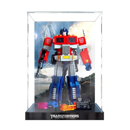 Figures Display Box für LE-GO für 10302 Optimuus Prrime Heroiic Auttobots Acryl staubdicht transparent benutzerdefinierte Vitrine (kein Modell) (Hintergrund C) von SUNHON