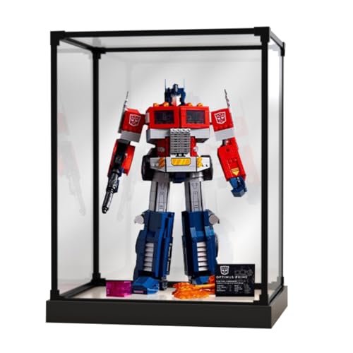 Figures Display Box für LE-GO für 10302 Optimuus Prrime Heroiic Auttobots Acryl staubdicht transparent benutzerdefinierte Vitrine (kein Modell) (Rahmen aus Legierung) von SUNHON