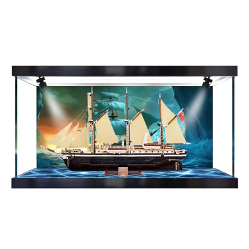 Figures Display Box für LE-GO für 10335 The Endurancce Acryl staubdicht transparent Custom Display Case (kein Modell) (Hintergrund B + Spotlights) von SUNHON