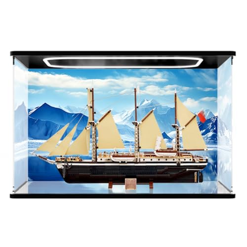 Figures Display Box für LE-GO für 10335 The Endurancce Acryl staubdicht transparent Custom Display Case (kein Modell) (Ring-Oberlicht+Hintergrund A) von SUNHON