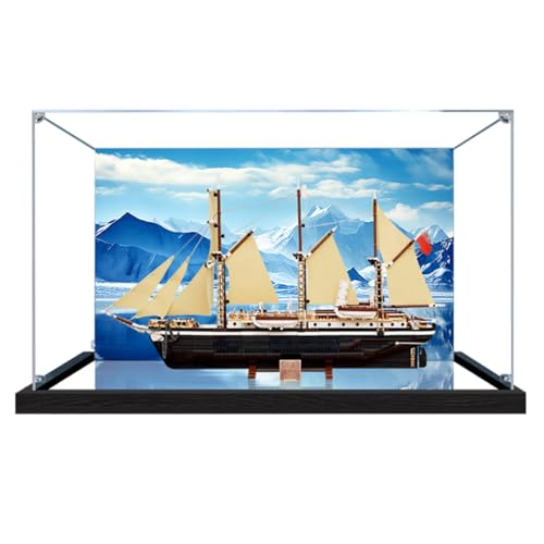 Figures Display Box für LE-GO für 10335 The Endurancce Acryl staubdicht transparent Custom Display Case (kein Modell) (Spiegel + Hintergrund A) von SUNHON