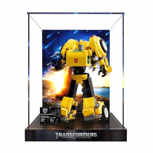 Figures Display Box für LE-GO für 10338 für Robo-tics Acryl staubdicht transparent Custom Vitrine (kein Modell) (Hintergrund B) von SUNHON