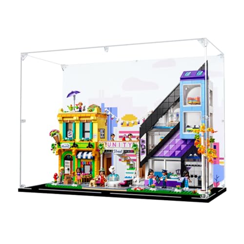 Figures Display Box für LE-GO für 41732 Flower and Desiign Stores Acryl staubdicht transparent Custom Display Case (kein Modell) (Hintergrund B) von SUNHON