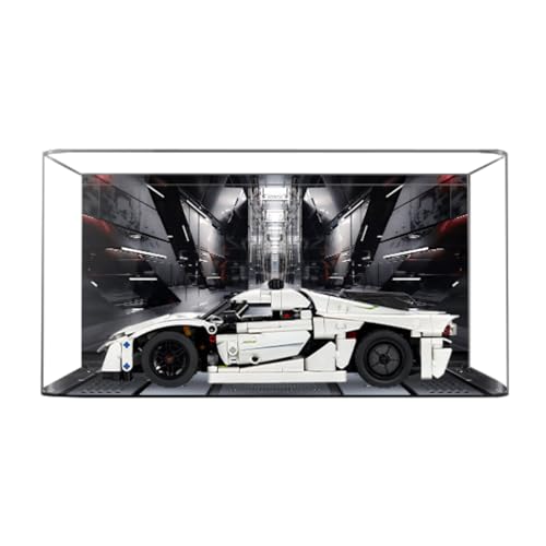 Figures Display Box für LE-GO für 42184 für White Hyperccar Acryl staubdicht transparent Custom Display Case (kein Modell) (einteilig (kein Patchwork)B) von SUNHON