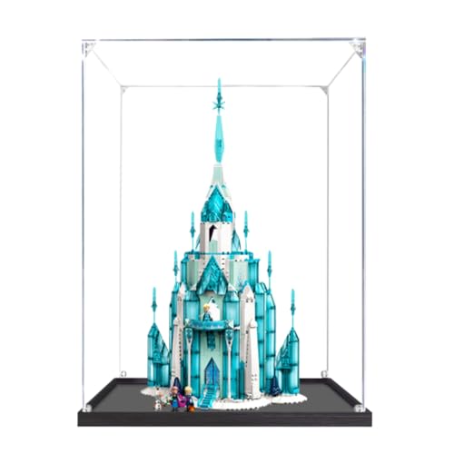 Figures Display Box für LE-GO für 43197 Der Eispallast Acryl staubdicht transparent Custom Display Case (kein Modell) (schwarz + 2 mm) von SUNHON