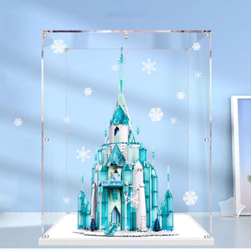 Figures Display Box für LE-GO für 43197 Der Eispallast Acryl staubdicht transparent Custom Display Case (kein Modell) (weiß + 2 mm) von SUNHON