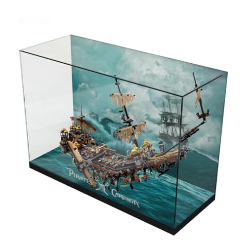 Figures Display Box für LE-GO für 71042 Sillent Mary Acryl staubdicht transparent benutzerdefinierte Vitrine (kein Modell) (Hintergrund B) von SUNHON