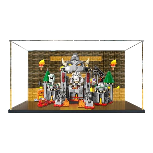 Figures Display Box für LE-GO für 71423 Bowsser Castle Batt-le Acryl staubdicht transparent benutzerdefinierte Vitrine (kein Modell) (Hintergrund B) von SUNHON