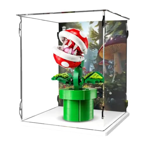 Figures Display Box für LE-GO für 71426 Cannibalistic Flo-wer Acryl staubdicht transparent benutzerdefinierte Vitrine (kein Modell) (Hintergrund C) von SUNHON