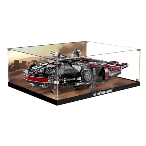 Figures Display Box für LE-GO für 75389 Millenniium Fa-lcon Acryl staubdicht transparent benutzerdefinierte Vitrine (kein Modell) (Hintergrund C) von SUNHON