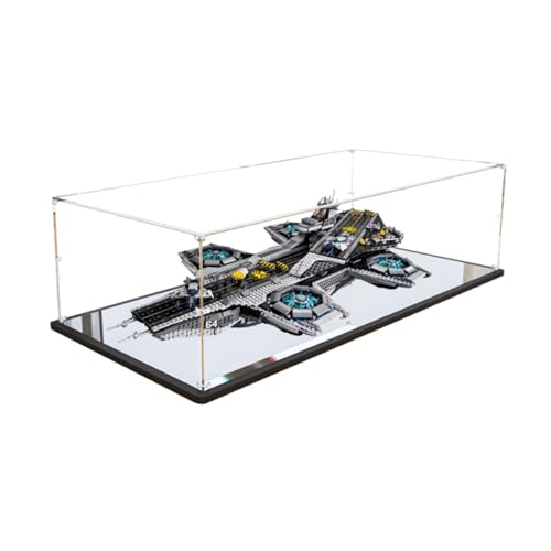 Figures Display Box für LE-GO für 76042 The SHIE-LD Helicarriier Acryl staubdicht transparent Custom Display Case (kein Modell) (Spiegel + 2 mm) von SUNHON