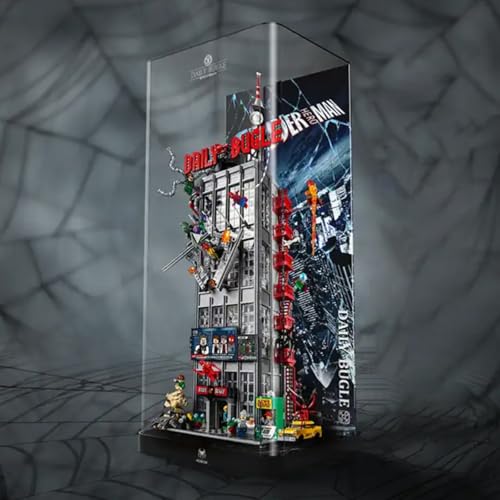 Figures Display Box für LE-GO für 76178 Daily Buglle Acryl staubdicht transparent benutzerdefinierte Vitrine (kein Modell) (einteilig (kein Patchwork)B) von SUNHON