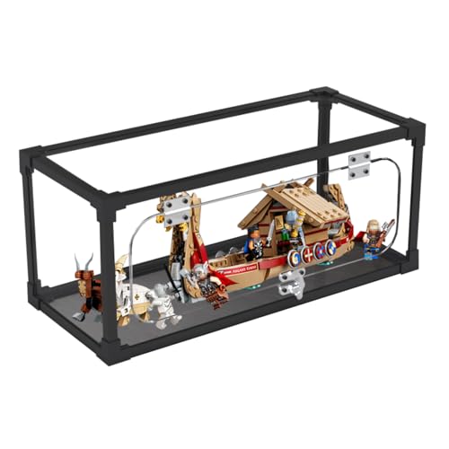 Figures Display Box für LE-GO für 76208 The Go-at Boat Acryl Staubdicht Transparent Custom Display Case (kein Modell) (Türöffnbares Modell) von SUNHON