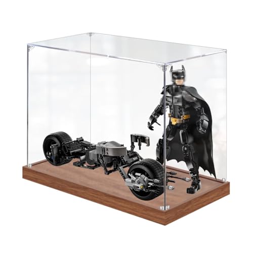 Figures Display Box für LE-GO für 76273 The B-at-Pod Bi-ke Acryl staubdicht transparent Custom Display Case (kein Modell) (Holz + 3 mm) von SUNHON