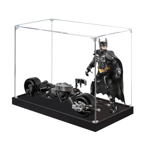 Figures Display Box für LE-GO für 76273 The B-at-Pod Bi-ke Acryl staubdicht transparent Custom Display Case (kein Modell) (schwarz + 3 mm) von SUNHON