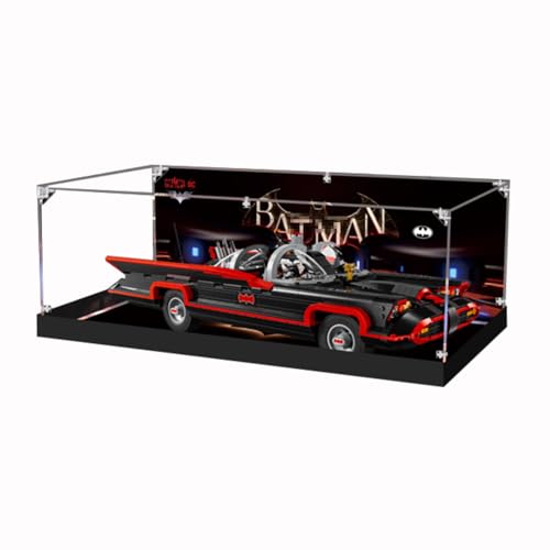 Figures Display Box für LE-GO für 76328 Batmobiile Acryl staubdicht transparent benutzerdefinierte Vitrine (kein Modell) (Hintergrund D) von SUNHON