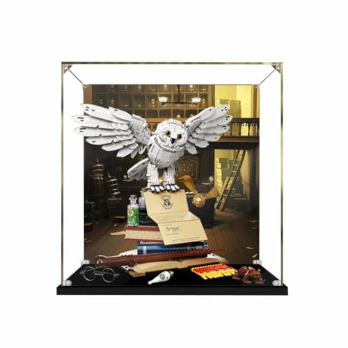 Figures Display Box für LE-GO für 76391 für Ow-ls Acryl staubdicht transparent benutzerdefinierte Vitrine (kein Modell) (Hintergrund A) von SUNHON