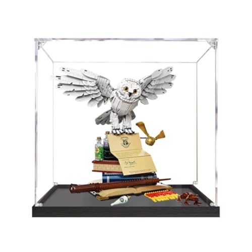 Figures Display Box für LE-GO für 76391 für Ow-ls Acryl staubdicht transparent benutzerdefinierte Vitrine (kein Modell) (schwarz + 2 mm) von SUNHON