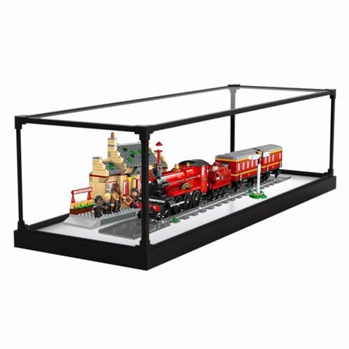 Figures Display Box für LE-GO für 76423 Hogwarrts Exprress Train Acryl staubdicht transparent Custom Display Case (kein Modell) (Rahmen aus Legierung) von SUNHON