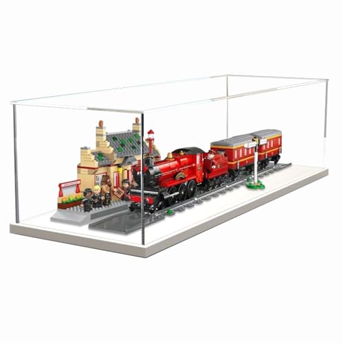 Figures Display Box für LE-GO für 76423 Hogwarrts Exprress Train Acryl staubdicht transparent benutzerdefinierte Vitrine (kein Modell) (weiß + 3 mm) von SUNHON