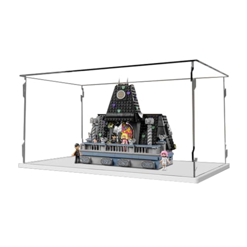 Figures Display Box für LE-GO für 76781 Wednessday Addaams Acryl staubdicht transparent benutzerdefinierte Vitrine (kein Modell) (weißer Sockel) von SUNHON