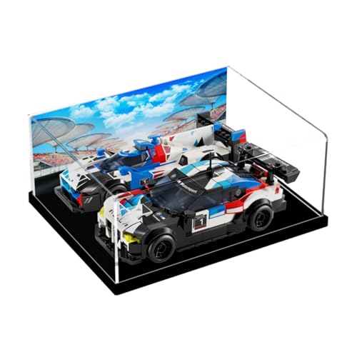 Figures Display Box für LE-GO für 76922 für Double Raciing Acryl Staubdicht Transparent Custom Display Case (kein Modell) (Einteilig (kein Patchwork)A) von SUNHON