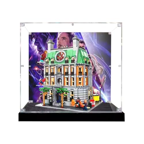 Figures Display Box für LEGO 76218 für San-ctum Sanctorrum Acryl staubdicht transparent benutzerdefinierte Vitrine (kein Modell) (Hintergrund C) von SUNHON