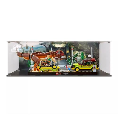 Figures Display Box für LEGO 76956 für Jurassiic World T.r-ex Acryl staubdicht transparent benutzerdefinierte Vitrine (kein Modell) (Hintergrund B) von SUNHON