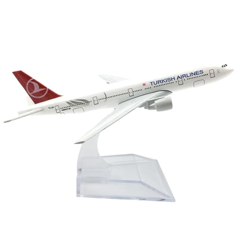 SUNSK Flugzeug Modell B777 Turkish Legierung 1/400 Skala Diecast Flugzeugmodell Metall Miniaturmodelle mit Ständer für Display Sammlung Geschenk von SUNSK